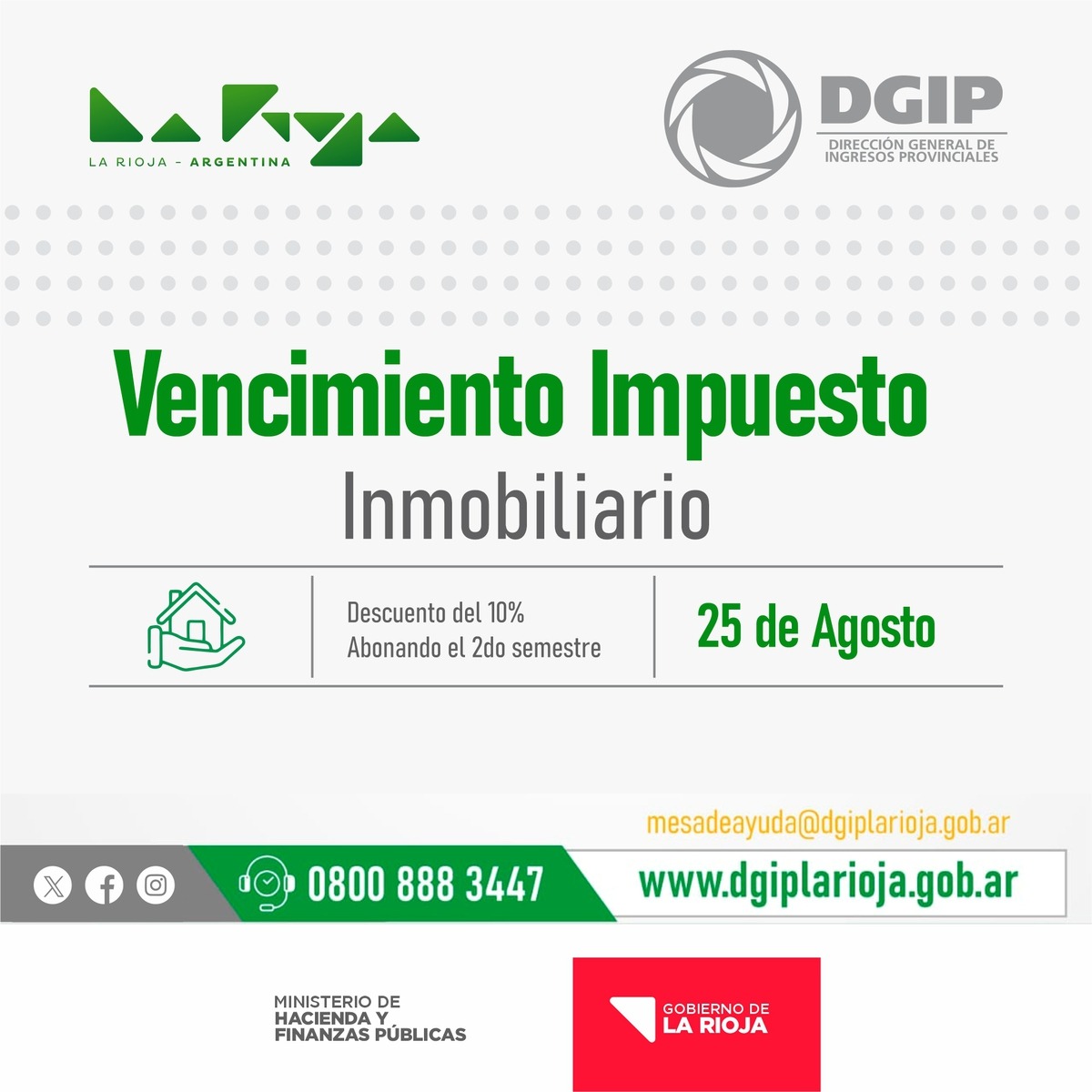 La Dgip Informa Que El De Agosto Vence El Semestre Del Impuesto