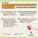 Información importante sobre dengue y donación de sangre